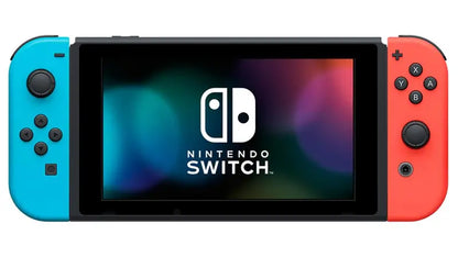 Renewed Nintendo Switch Console with Neon Blue and Red Joy-Con Controllers