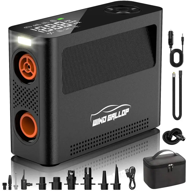 Portable Rechargeable Tire Inflator for SUP, Bike, Car & Motorcycle  150 PSI Electric Air Pump with 9 Auto Modes & Fast 3X Inflation