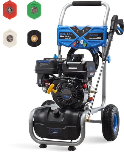 Efurden 3500 PSI Gas-Powered Pressure Washer  209cc Engine, 2.3 GPM, 4-Position Nozzle for Outdoor Cleaning