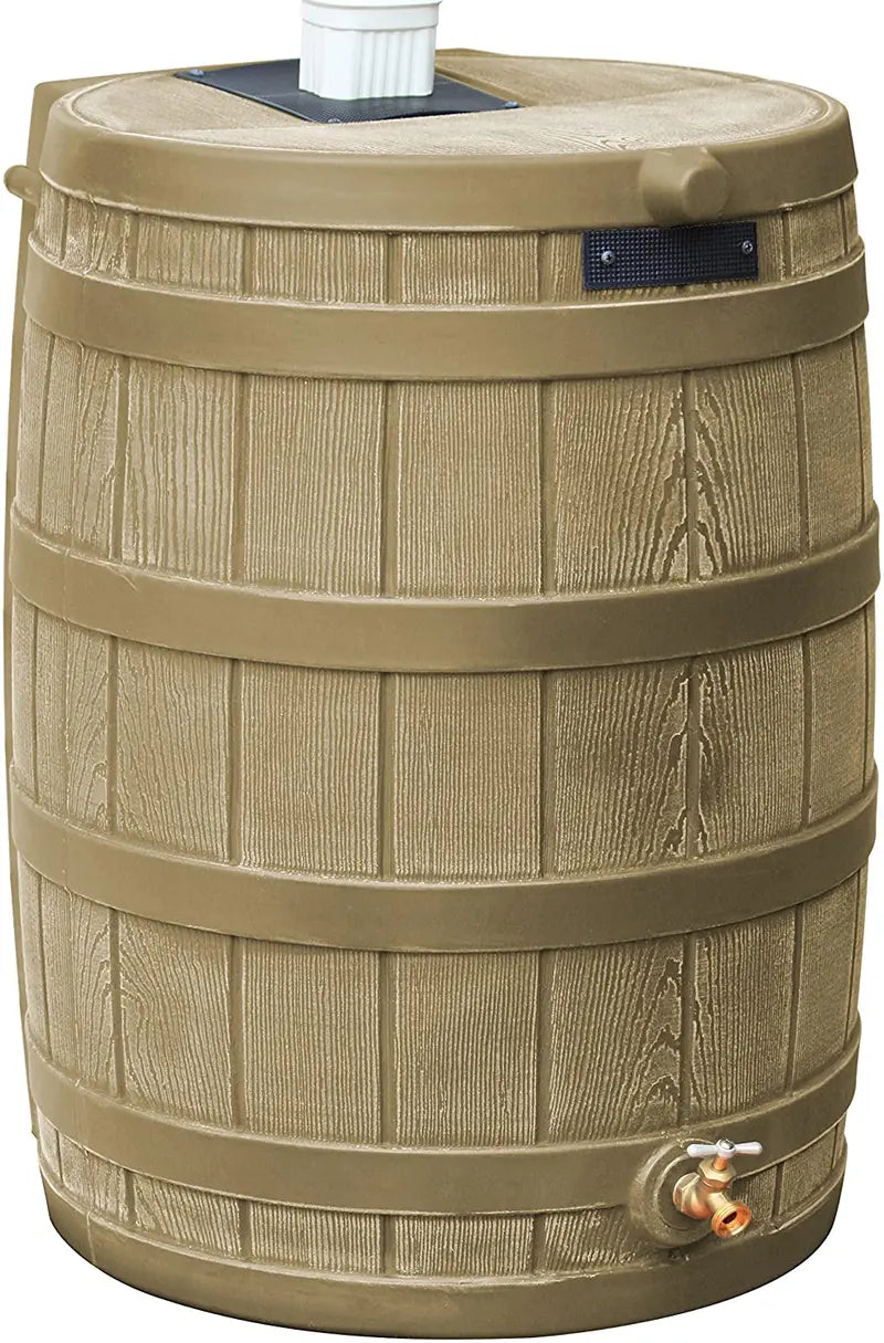 Good Ideas 50-Gallon Rain Barrel for Outdoor Water Conservation