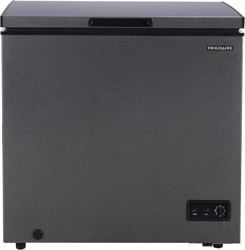 Frigidaire 7 Cu. Ft. Chest Freezer  Granita Finish, Adjustable Thermostat, Easy-Defrost Design with Removable Basket