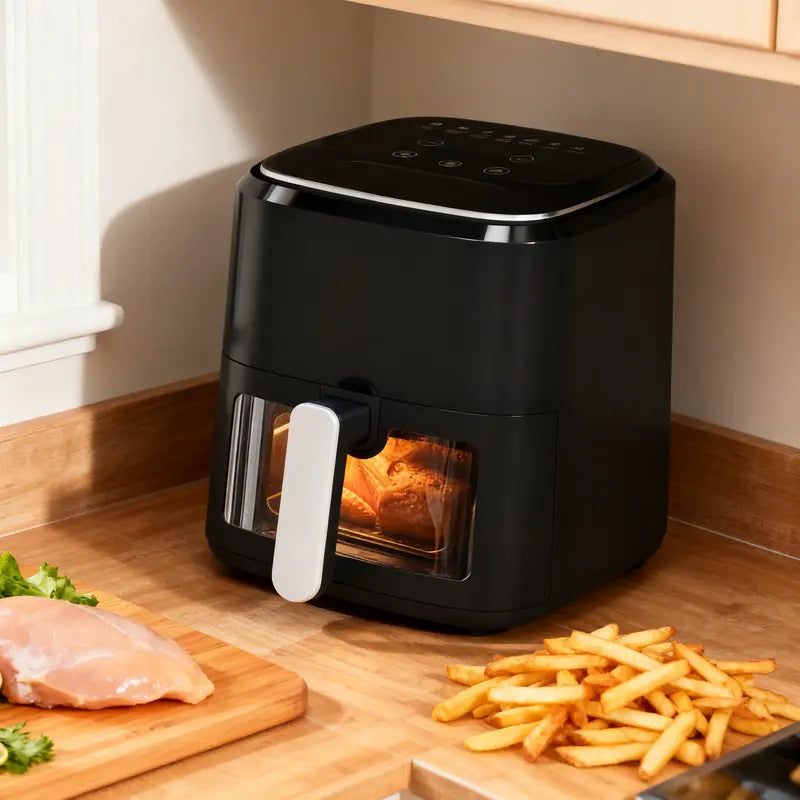 6L Touchscreen Air Fryer  Oil-Free Smart Cooking with HD Display