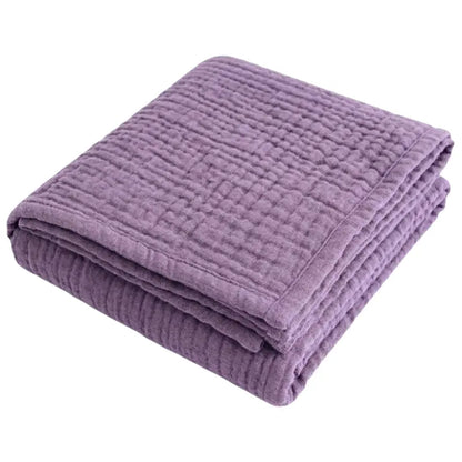 All-Season Muslin Cotton Blanket  Lightweight, Packable & Ideal for Travel or Lounging