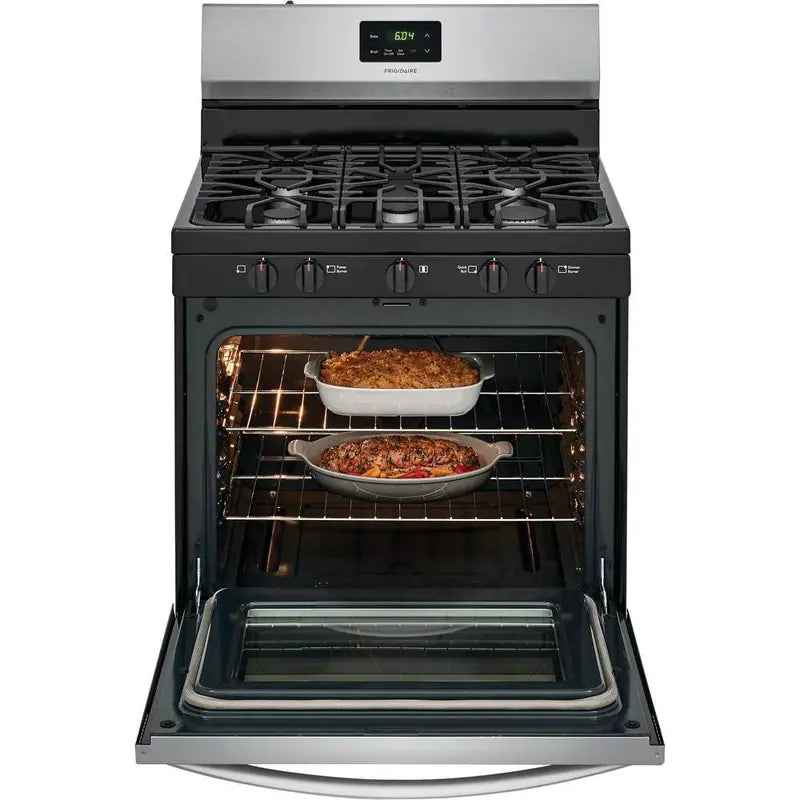 Frigidaire Stainless Steel 30-Inch 5-Burner Freestanding Gas Range (FCRG3052AS)