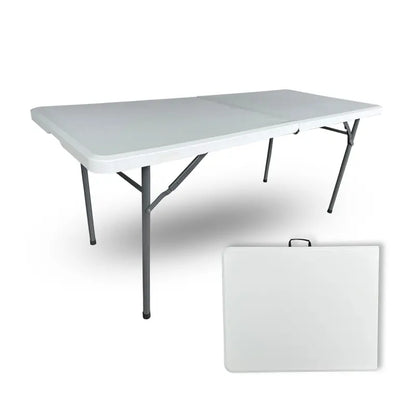 Holaki Outdoor Folding Table 6ft: Portable Plastic Table 6 Foot  Heavy Duty  Commercial Grade for Picnic Camping Party Indoor