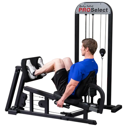 Body-Solid Pro Select Leg Press Machine  310 lb Weight Stack, Oversized Rubber Footplate, Dual-Beam Frame, Commercial-Grade Bearings
