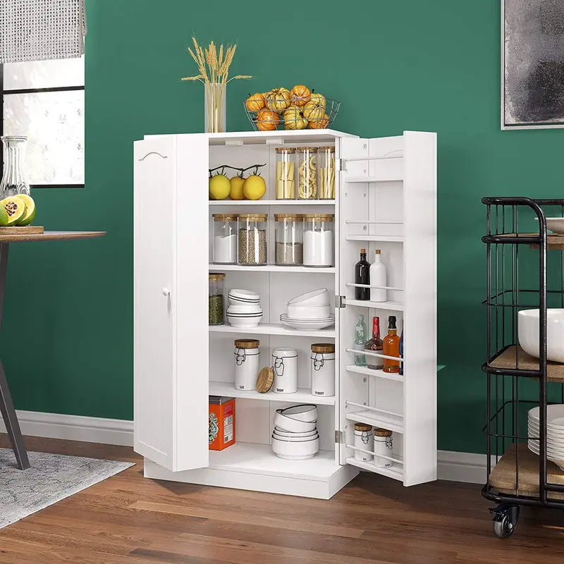 Homefort 41  Kitchen Pantry, Farmhouse Pantry Cabinet, Storage Cabinet