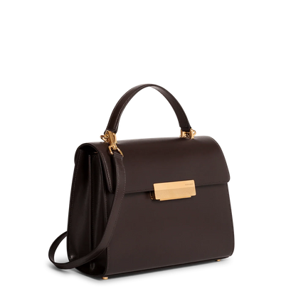 Capucine - Cuir Box Chocolat