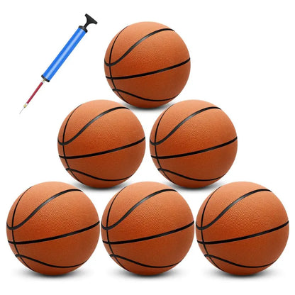 Durable Rubber Basketball Kit with Air Pump for Indoor and Outdoor Play