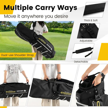15-Way Golf Cart Bag with Full-Length Club Dividers