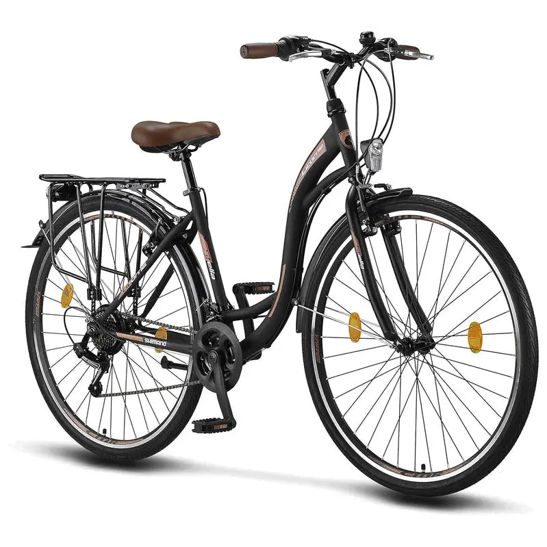 Licorne Stella Premium Urban City Bike  Lightweight Aluminum Frame with Integrated Lighting & Fenders