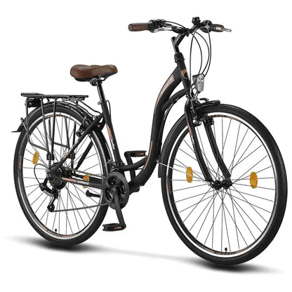 Licorne Stella Premium Urban City Bike  Lightweight Aluminum Frame with Integrated Lighting & Fenders