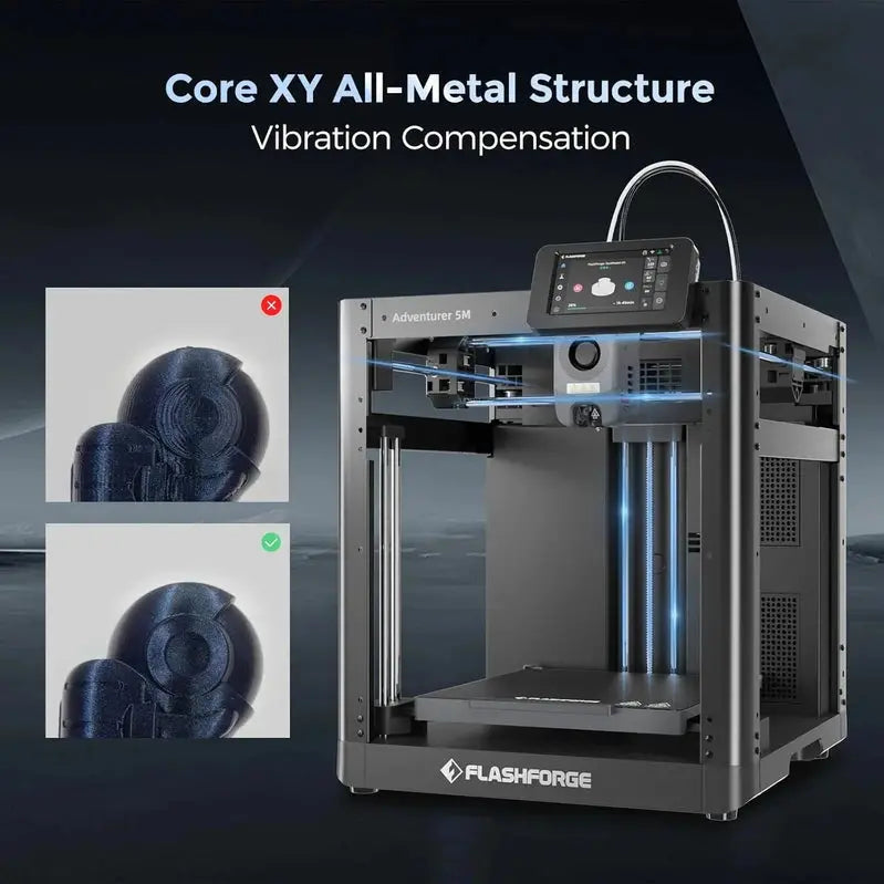 Adventurer 5M 3D Printer  Fully Auto-Leveling, Precision FDM Desktop Printing System
