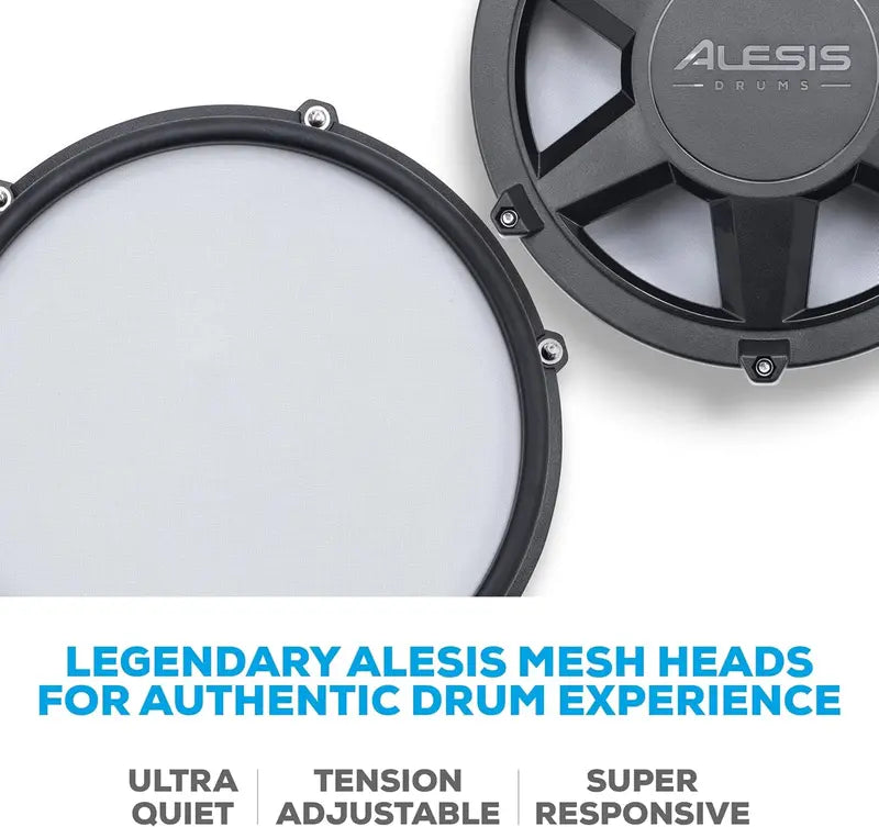 Nitro Max Bluetooth Electric Drum Kit with Mesh Heads and Wireless Connectivity