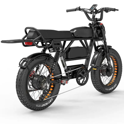 Lankeleisi X-Black Knight E-Mountain Bike  1000W Dual Motor Fat Tire eBike with 45Ah Battery