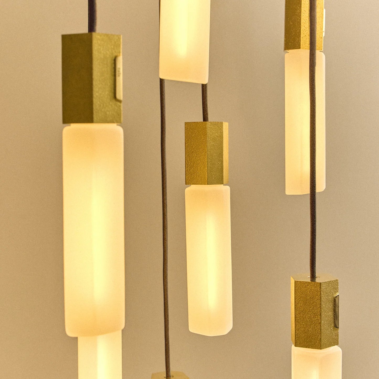 Basalt Nine Pendant in Brass