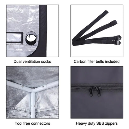 Lowestbest Grow Tent for Plant, Hydroponic Mylar Tent Reflective Garden Growing Dark Room with Observation Window, Indoor Grow Tent Room