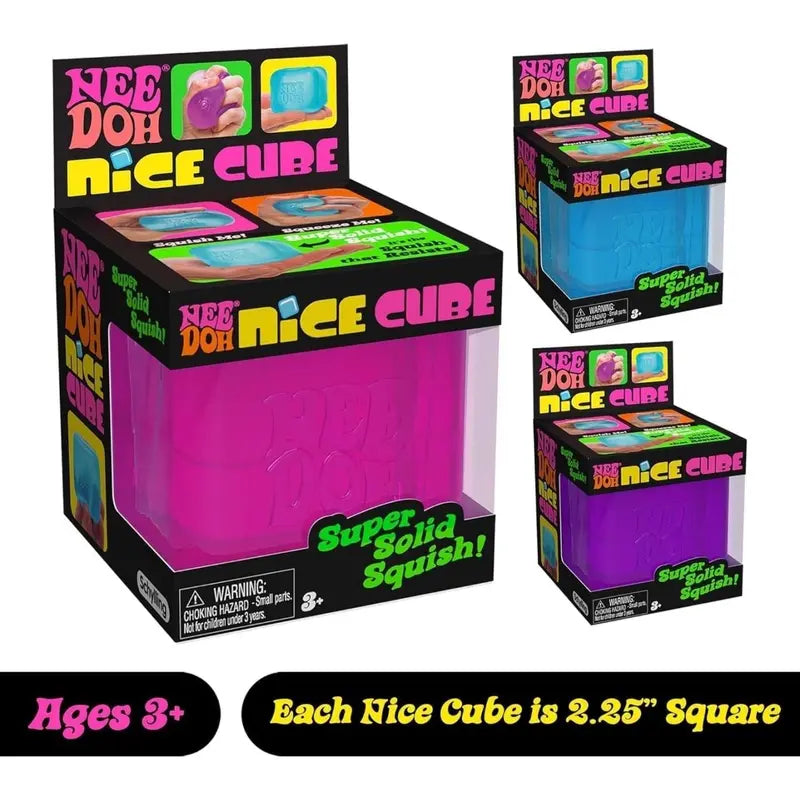 NeeDoh Nice Cube  2.25-Inch Compact Squishy Sensory Cube