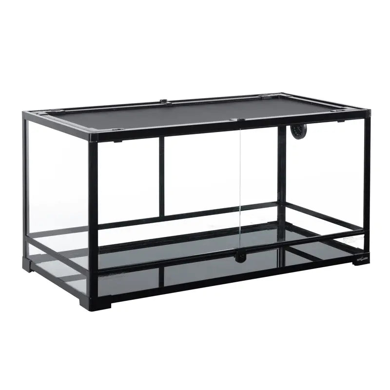 REPTI-ZOO 40 Gallon Glass Terrarium with Dual Doors, Secure Lock &amp; Removable Mesh Cover for Reptiles
