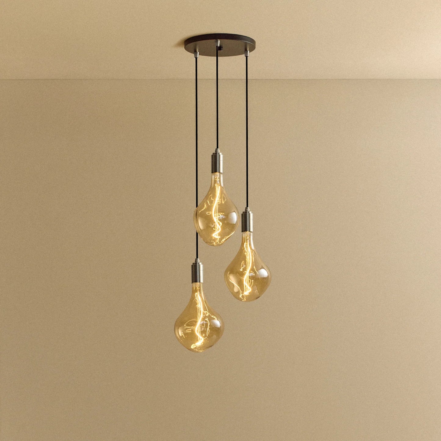 Triple Pendant in Stainless Steel + Voronoi II