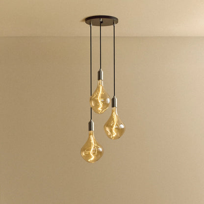 Triple Pendant in Stainless Steel + Voronoi II