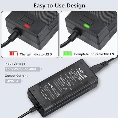 42V 2A Fast Charger with 5 Plugs  Universal 36V Lithium Battery Charger for Jetson, Gotrax, Razor, Ninebot, Segway, Swagtron, Hiboy