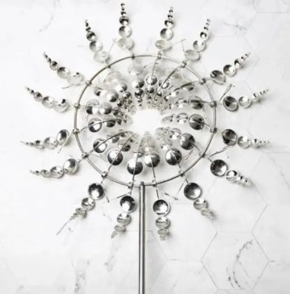 Enchanted Metal Windmill  Distinctive Spinning Garden Sculpture