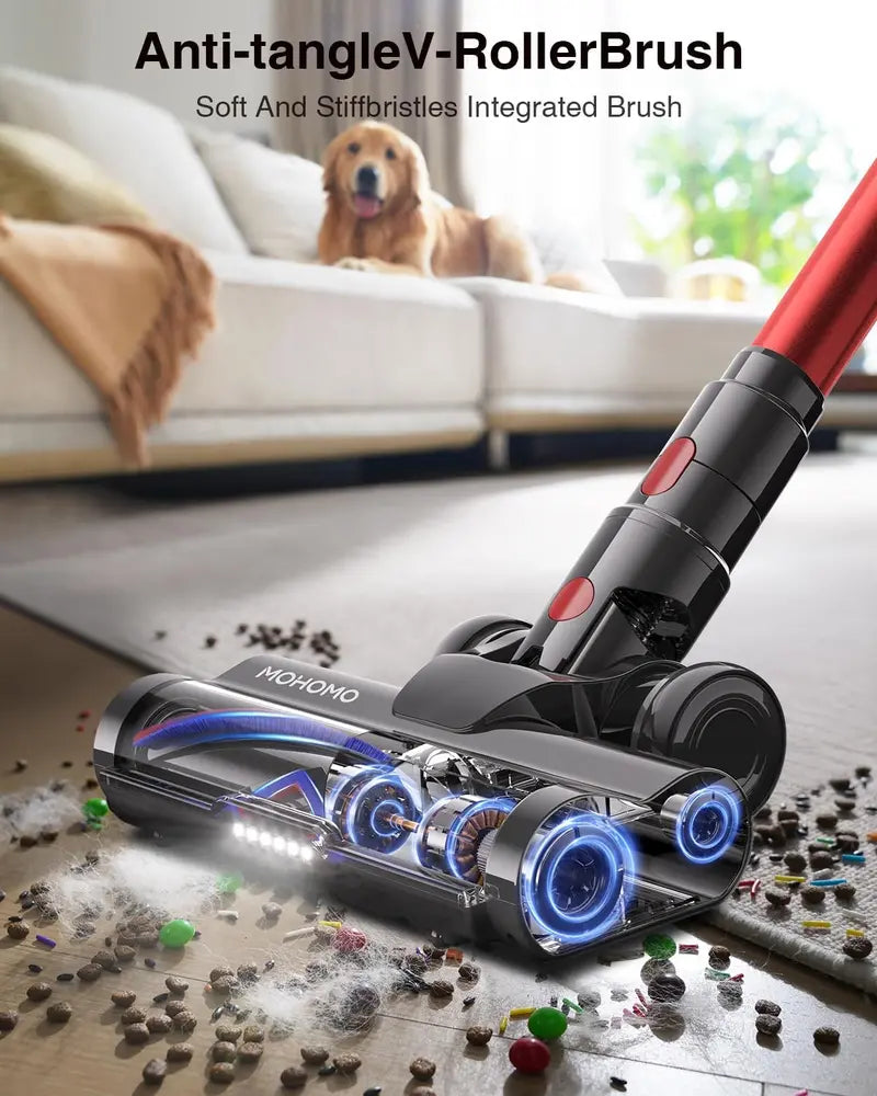 580W Cordless Stick Vacuum Cleaner  48KPA Suction, 65-Min Runtime, OLED Touchscreen & Anti-Tangle Brush for Pet Hair