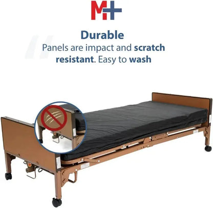 Fully Motorized Hospital Bed with Foam Mattress and Retractable Half Side Rails