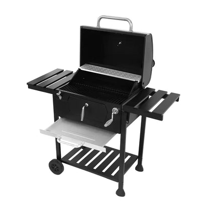 CD1824E 24-Inch Charcoal-Fueled BBQ Grill with Adjustable Vents and Ash Pan