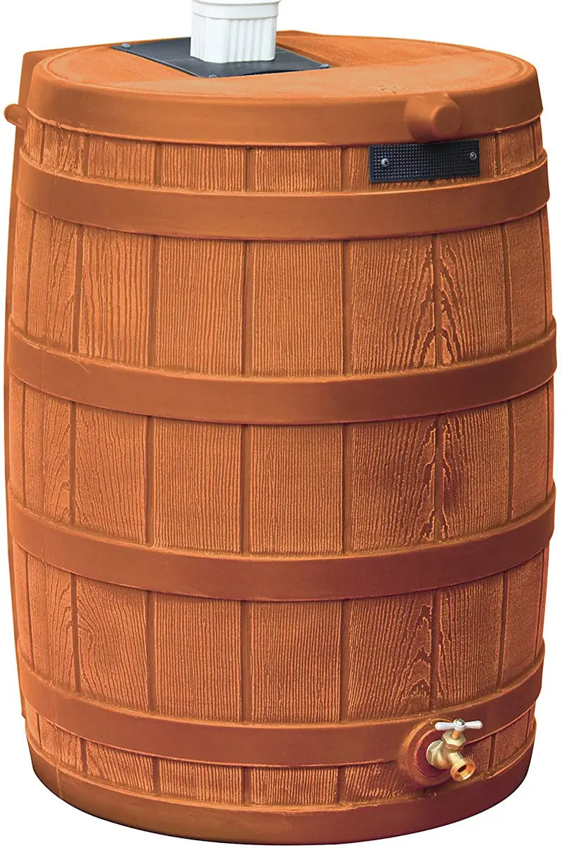 Good Ideas 50-Gallon Rain Barrel for Outdoor Water Conservation
