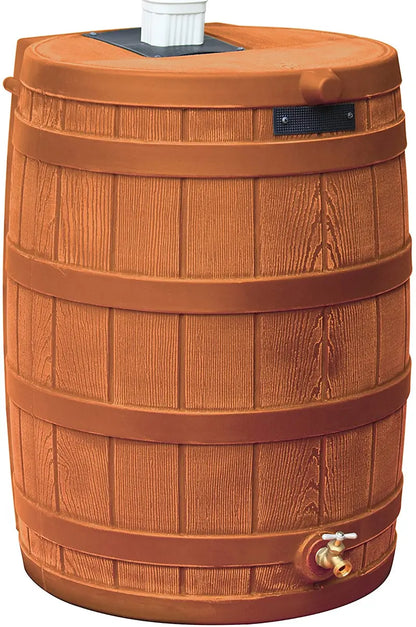 Good Ideas 50-Gallon Rain Barrel for Outdoor Water Conservation