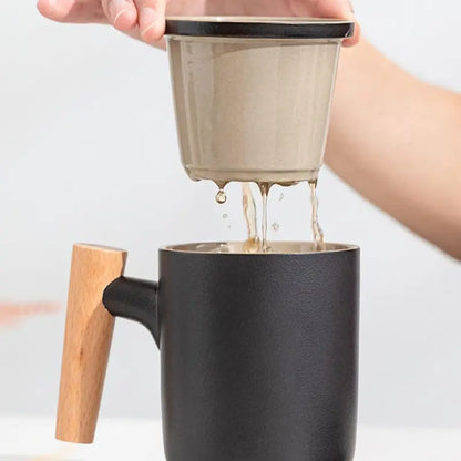 Zonema Sora Frosted 350ml Ceramic Mug  Soft-Touch Minimalist Design