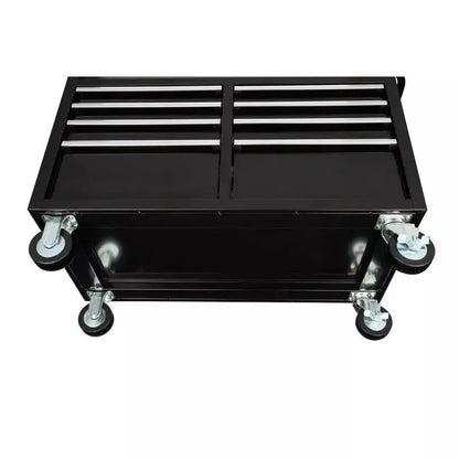 46-Inch Gloss Black Mobile Workbench  9-Drawer Deep Tool Chest with Casters and Heavy-Duty Frame