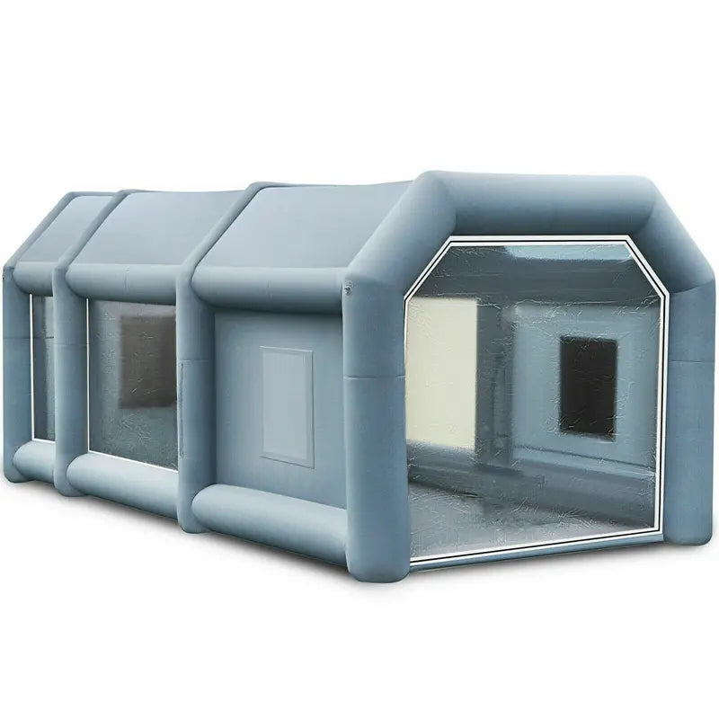 BrandX Inflatable Spray Booth 26x15x10FT  Portable Car Workstation with Dual Blowers, Durable Oxford Fabric, UV & Flame Resistant