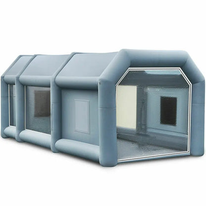 BrandX Inflatable Spray Booth 26x15x10FT  Portable Car Workstation with Dual Blowers, Durable Oxford Fabric, UV & Flame Resistant