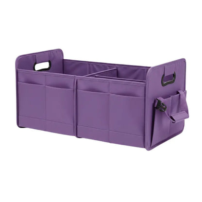 70-Liter Collapsible Car Trunk Organizer with Mesh Pockets and Sturdy Handles
