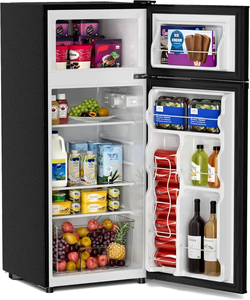 Manastin 4.5 cu. ft. Two-Door Mini Fridge  Office & Kitchen Compact Refrigerator