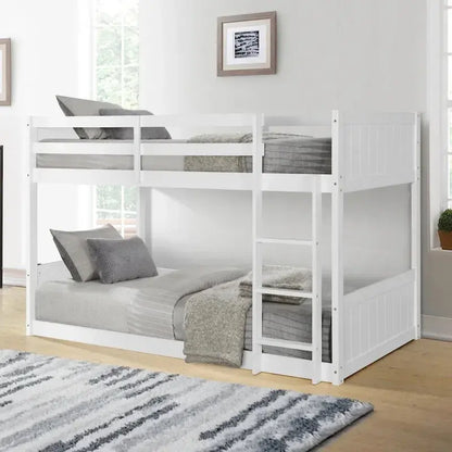 Delphia Space-Saving Twin-Over-Twin Low-Profile Bunk Bed