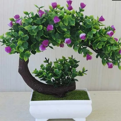 Decorative Artificial Bonsai Plant  Silk Flowers on PVC Stem (20 cm)