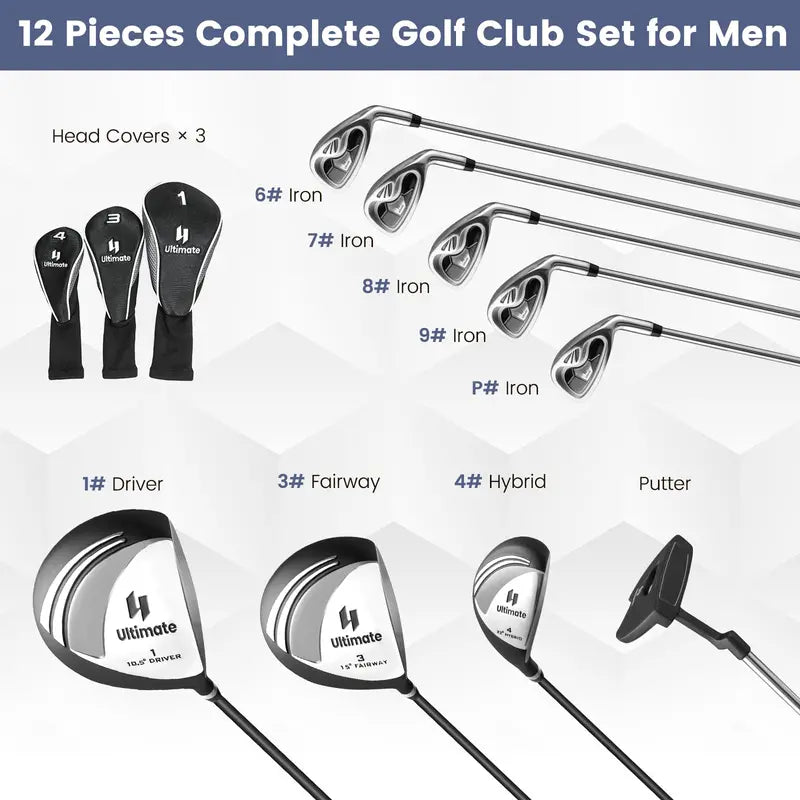 Complete Beginner-Friendly Golf Club Set for Adult Men