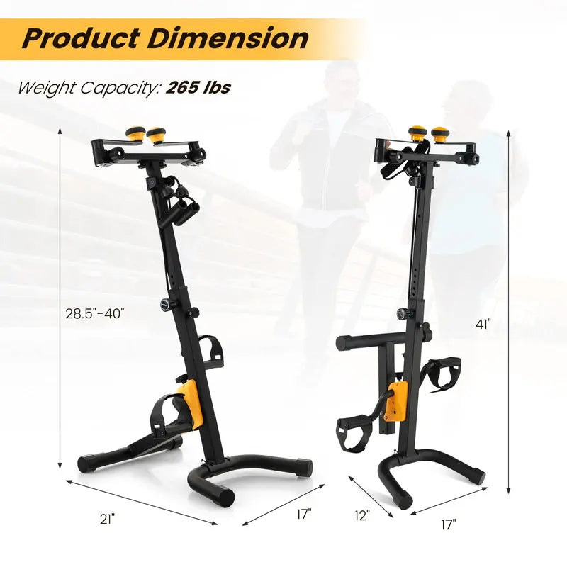Foldable Under-Desk Pedal Exerciser for Arm, Leg & Physical Therapy