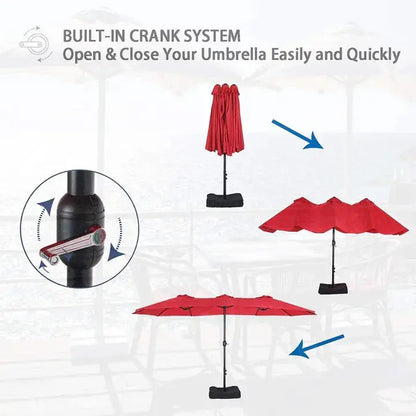 8-Piece Outdoor Dining Set  Includes Umbrella & Six Swivel Sling Chairs