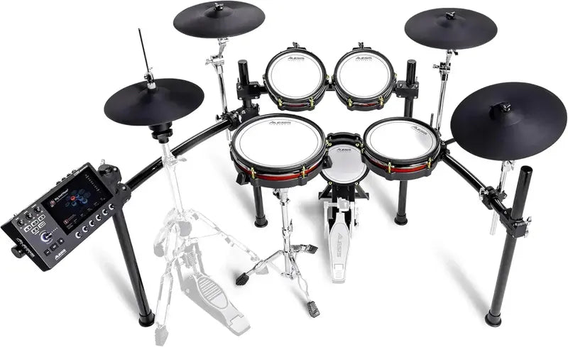 Alison Strata Prime Electronic Drum Kit  Touchscreen Interface & Dual-Zone Mesh Heads