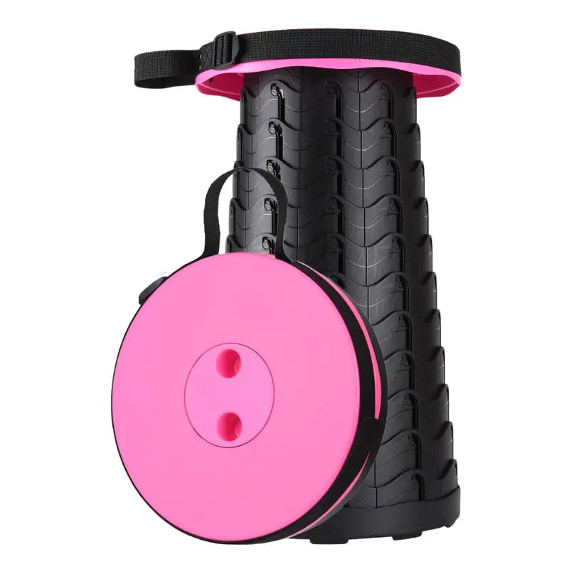 Height-Adjustable Collapsible Stool for Camping, Fishing, or Tailgating