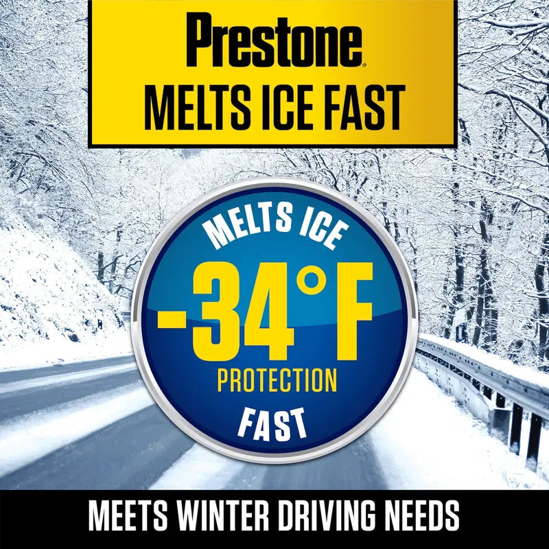 Prestone Windshield Washer Fluid & De-Icer, -34°F Protection, 1 Gallon