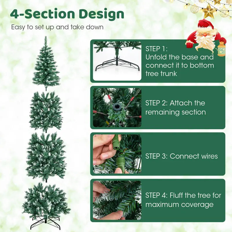 9-Foot Pre-Lit Slim Pencil Christmas Tree  500 Warm White LED Lights