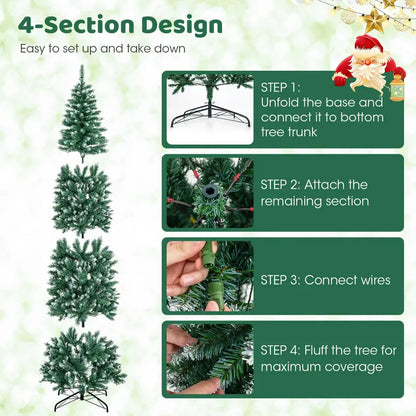 9-Foot Pre-Lit Slim Pencil Christmas Tree  500 Warm White LED Lights