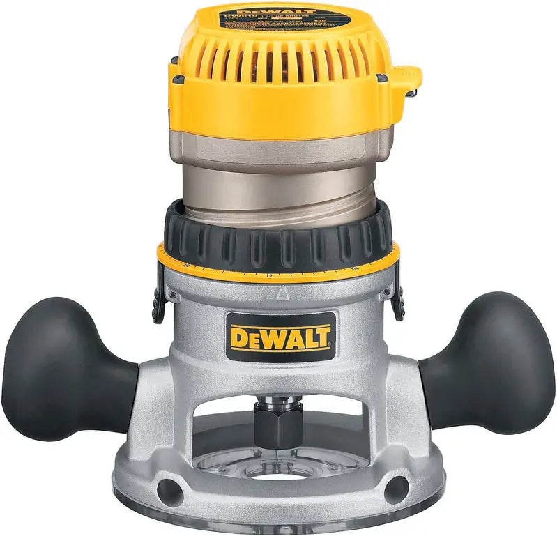 DEWALT DW616 Fixed-Base Router  1.75 HP Precision Woodworking Tool in Yellow