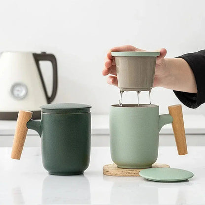 Zonema Sora Frosted 350ml Ceramic Mug  Soft-Touch Minimalist Design
